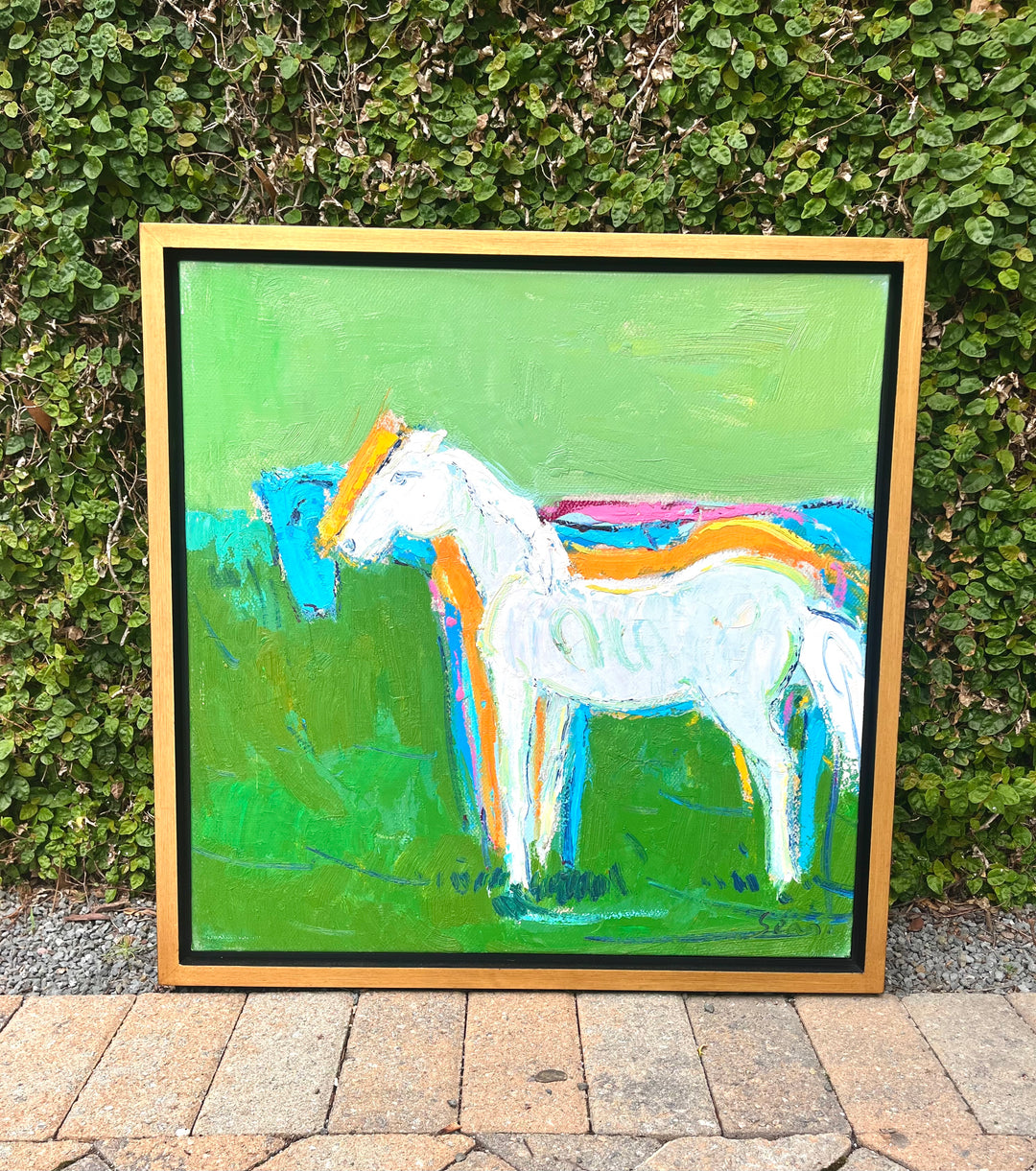 24x24 Original Horse painting