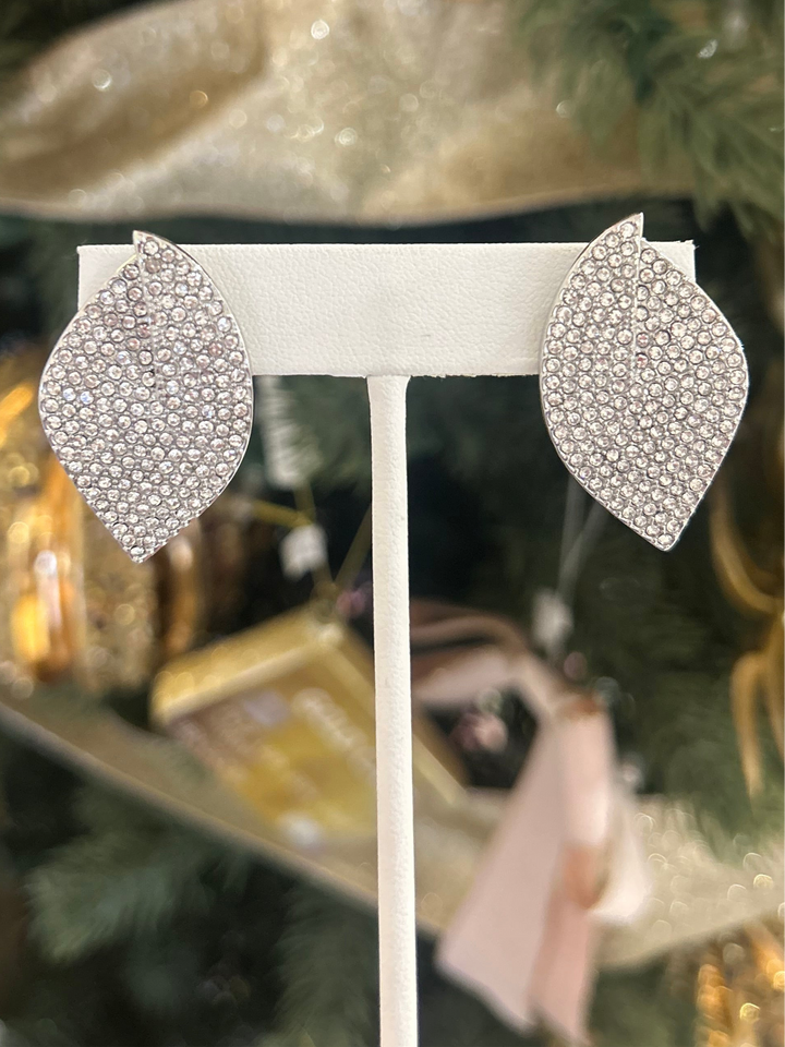 Pave Deco Feather Earring