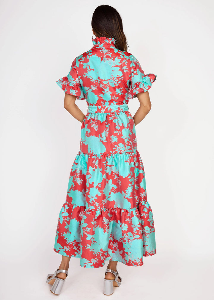 Sadie Maxi Dress | Red Briar Bloom Jacquard
