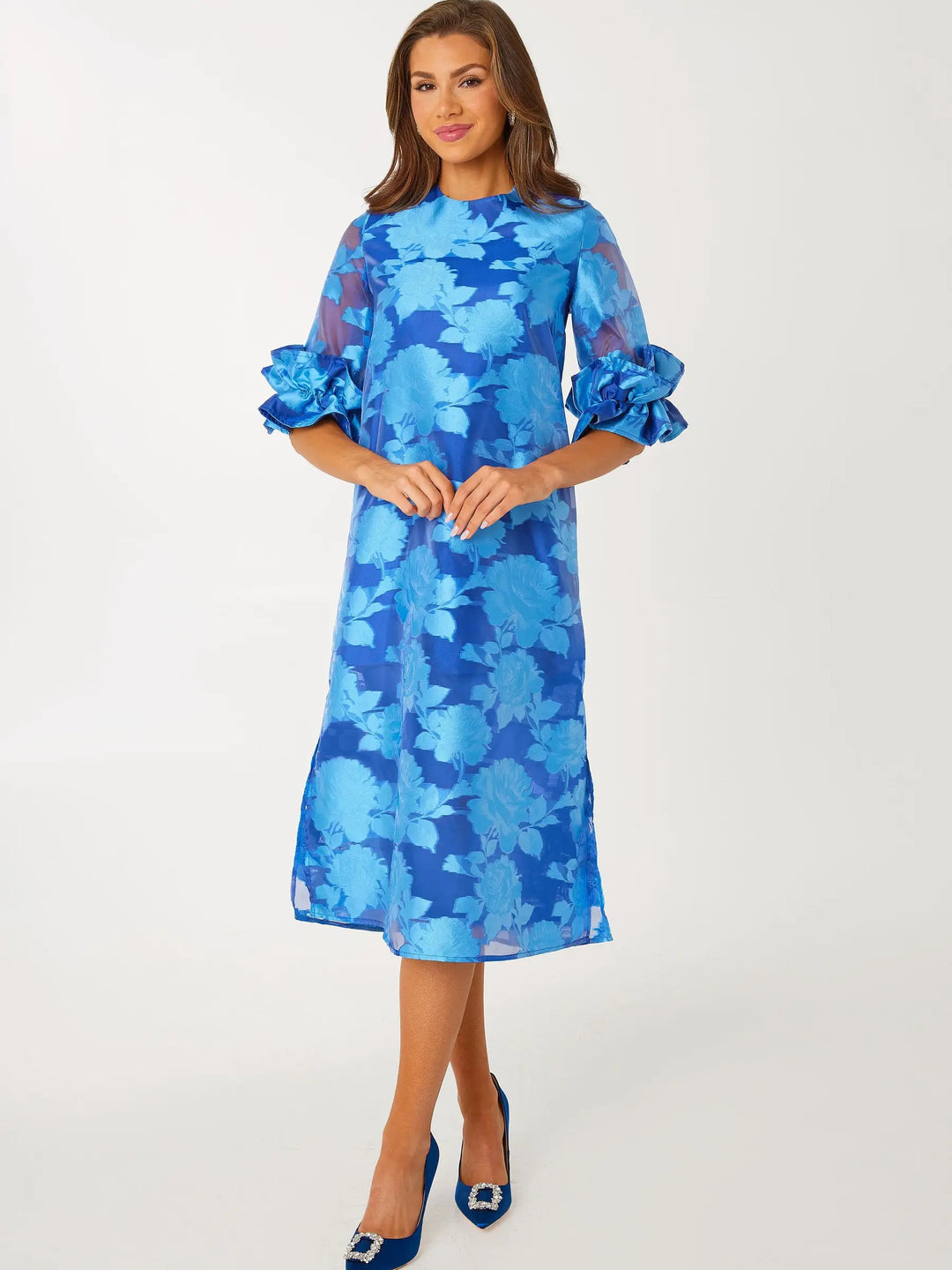 Bronwyn Dress | Blue Tea Organza