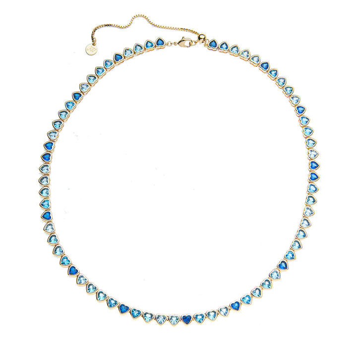 Made from LOVE Tennis Necklace | Ocean Blue Ombre