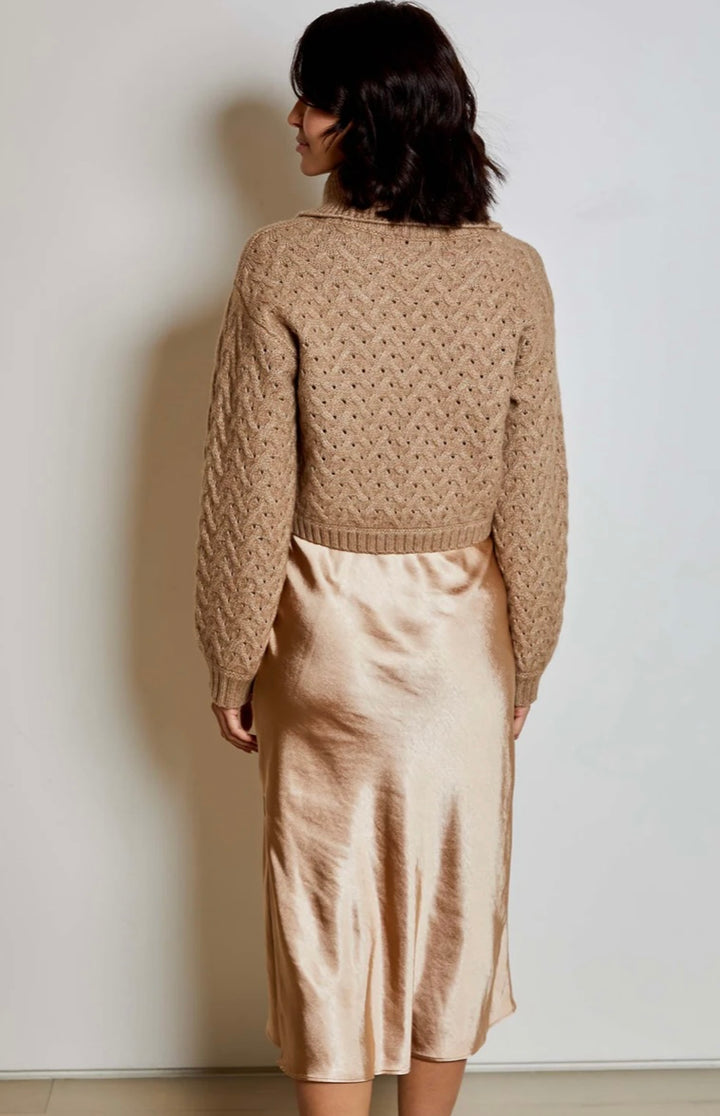 Ani Sweater Dress | Almond Combo