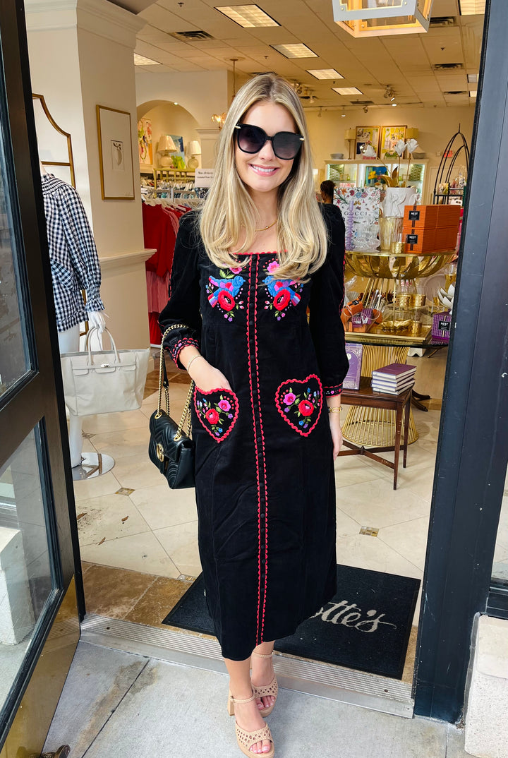 Olivia Dress | Love Bird Embroidery