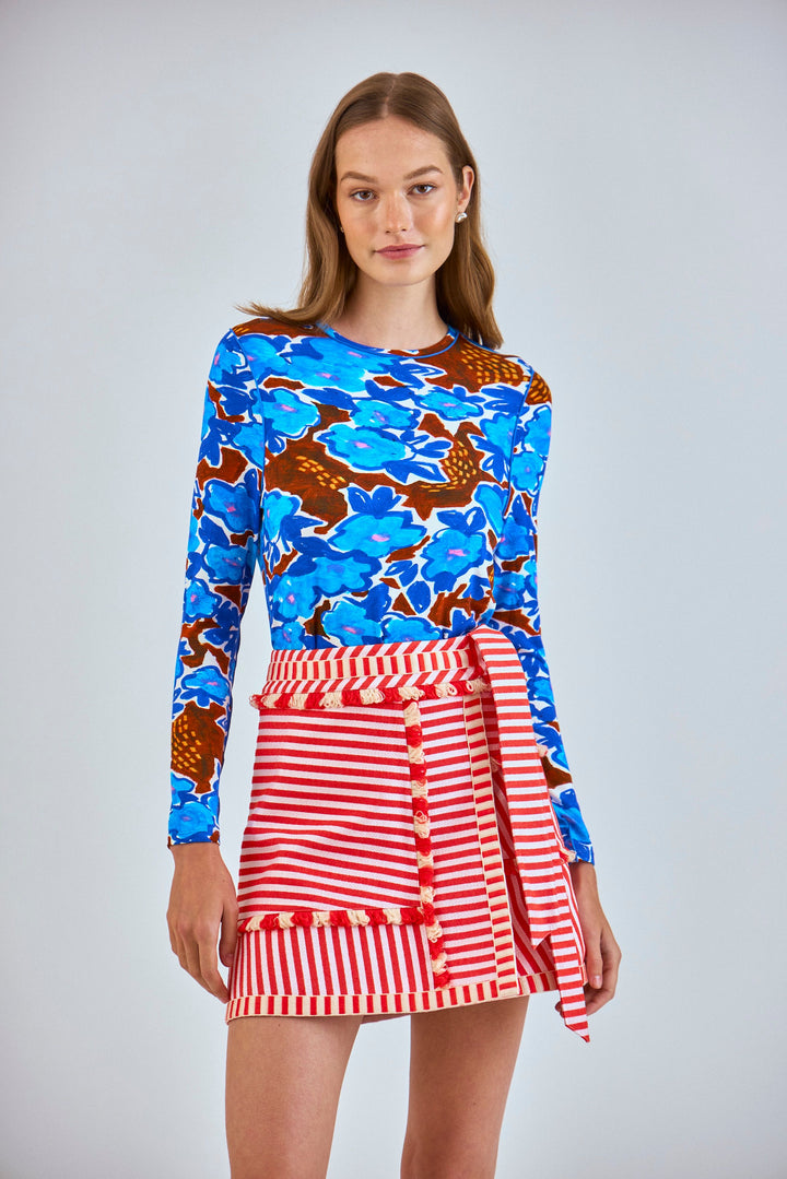Bay Skirt | Poppy Stripe