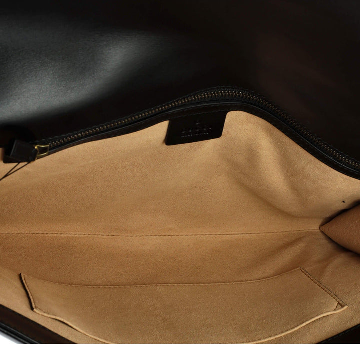 Gucci Calfskin Matelasse GG Marmont Clutch Black