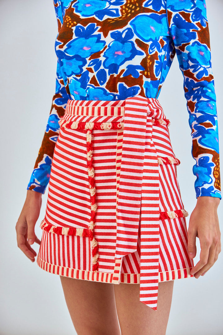 Bay Skirt | Poppy Stripe