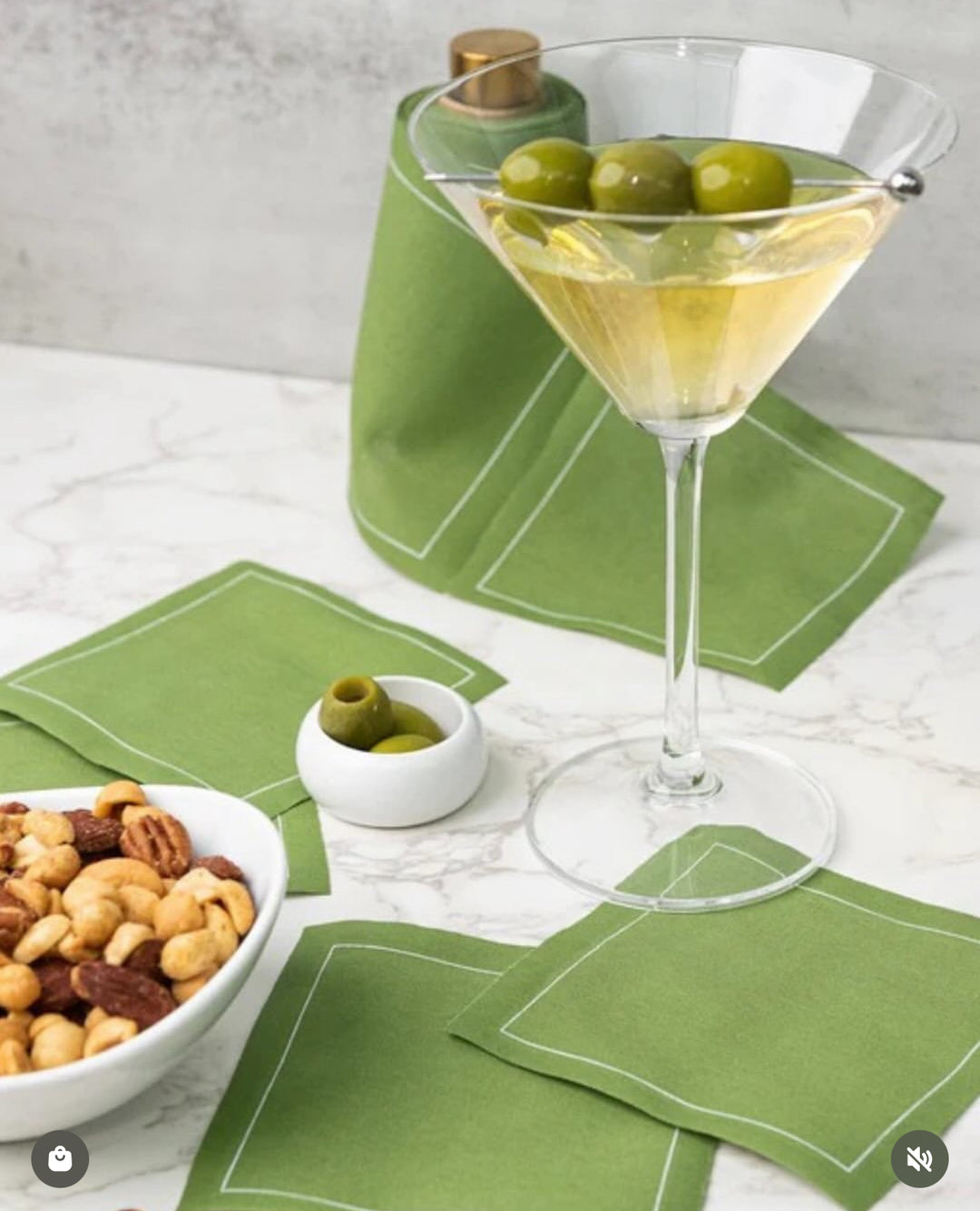 Toasting Cocktail Napkins + Stand (Sold Separately)