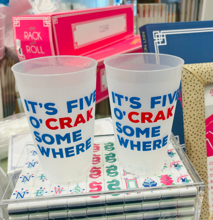 Mahjong "It's five o'crak somewhere" Cup Set