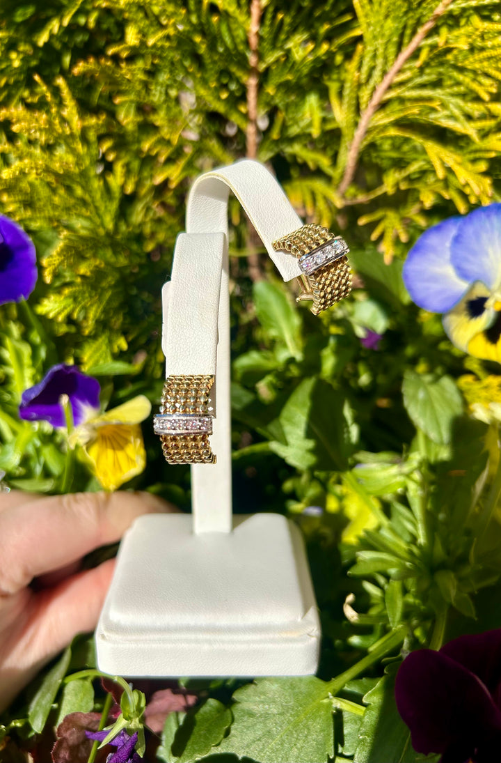 14kt .50cts Diamond Gold Earrings EZ7421