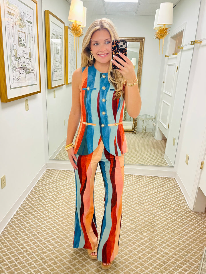 Theo Bell Bottom Pants | Abstract Autumn