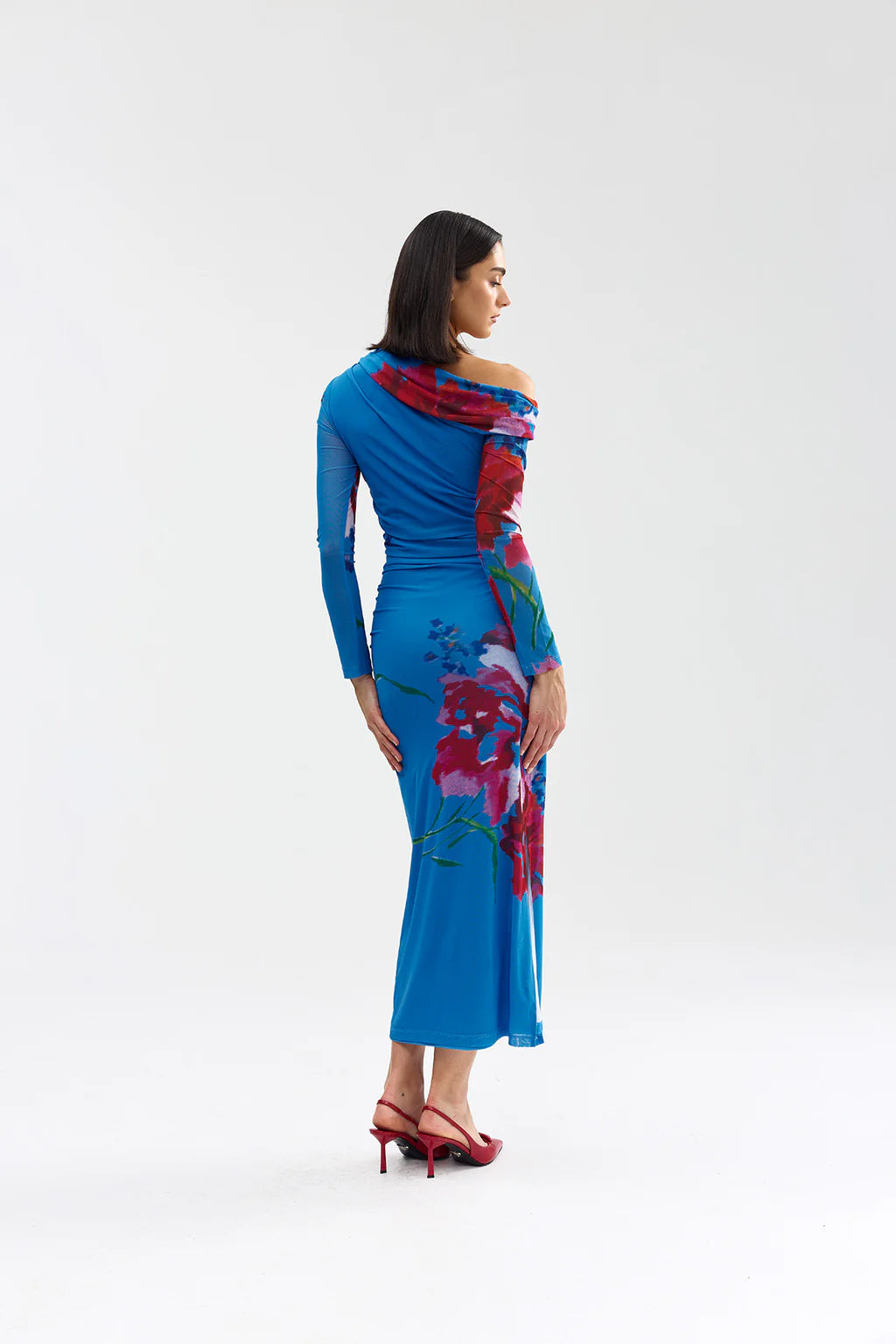 Sophie Mesh Dress | Luminous Papaya