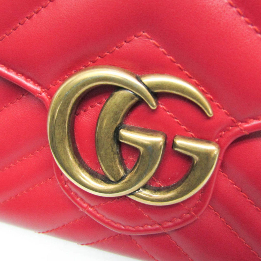 Gucci GG Marmont Chain Wallet Matelassé Chevron