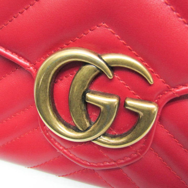 Gucci GG Marmont Chain Wallet Matelassé Chevron