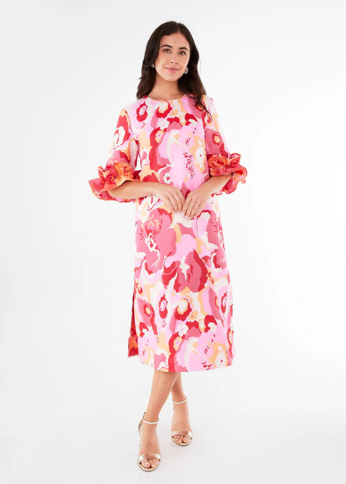 Abbey Dress in Blush Print Abbey Dress in Blush Print
