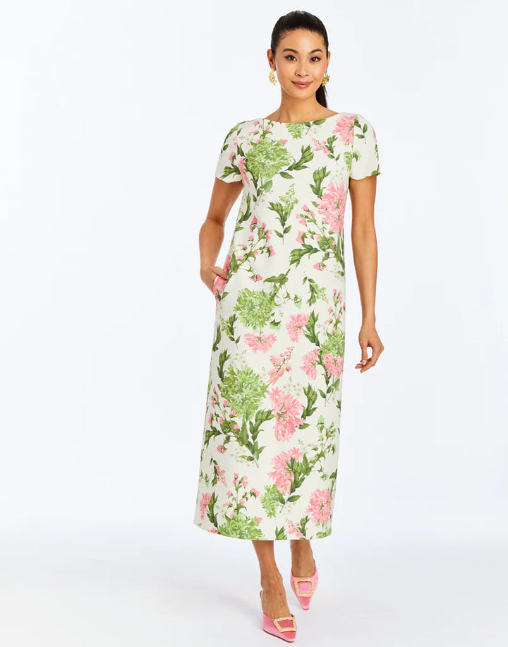 Adria Reversible Midi Dress | Green Garden