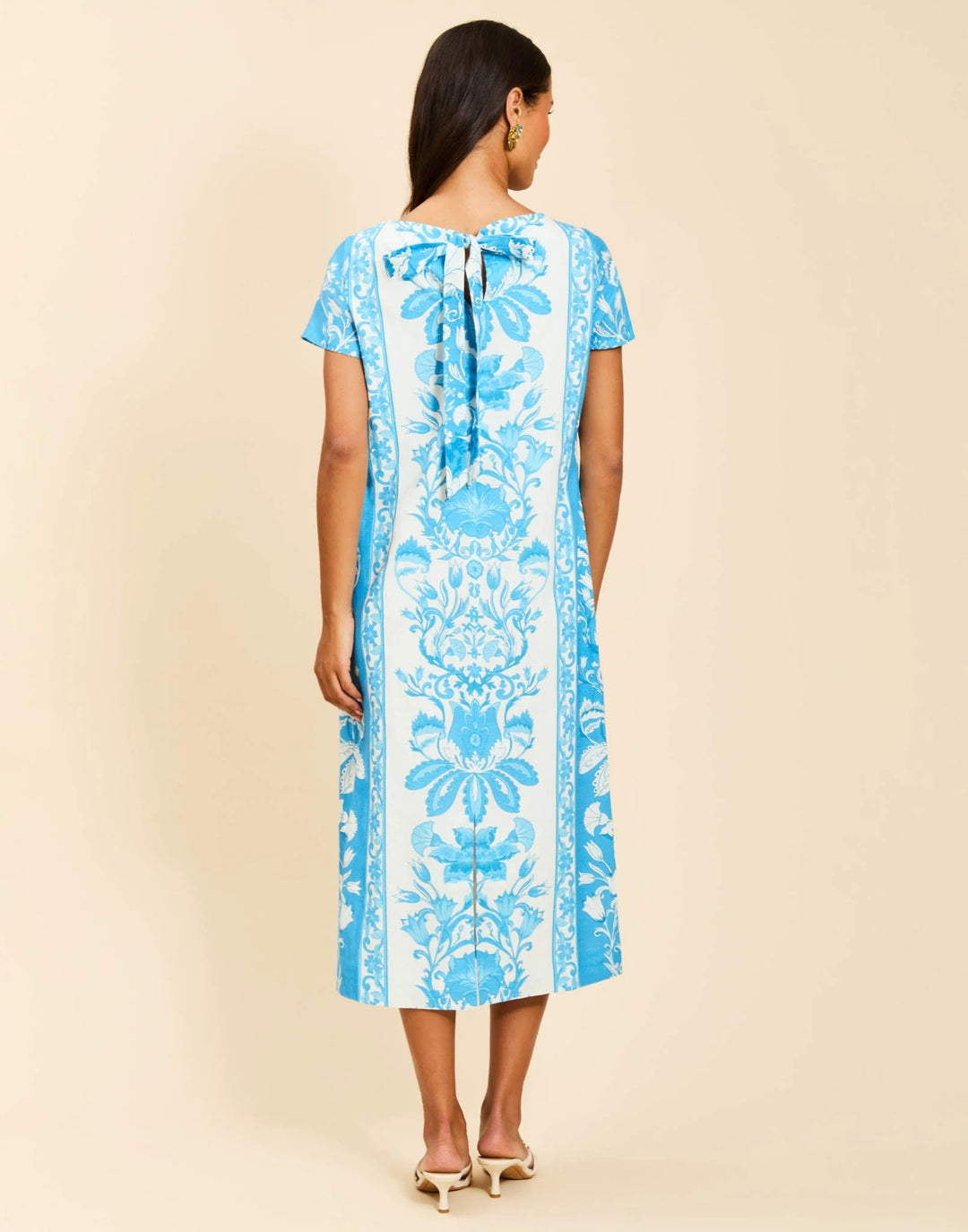 Adria Midi Dress | Florentine Blue - Charlotte's Inc
