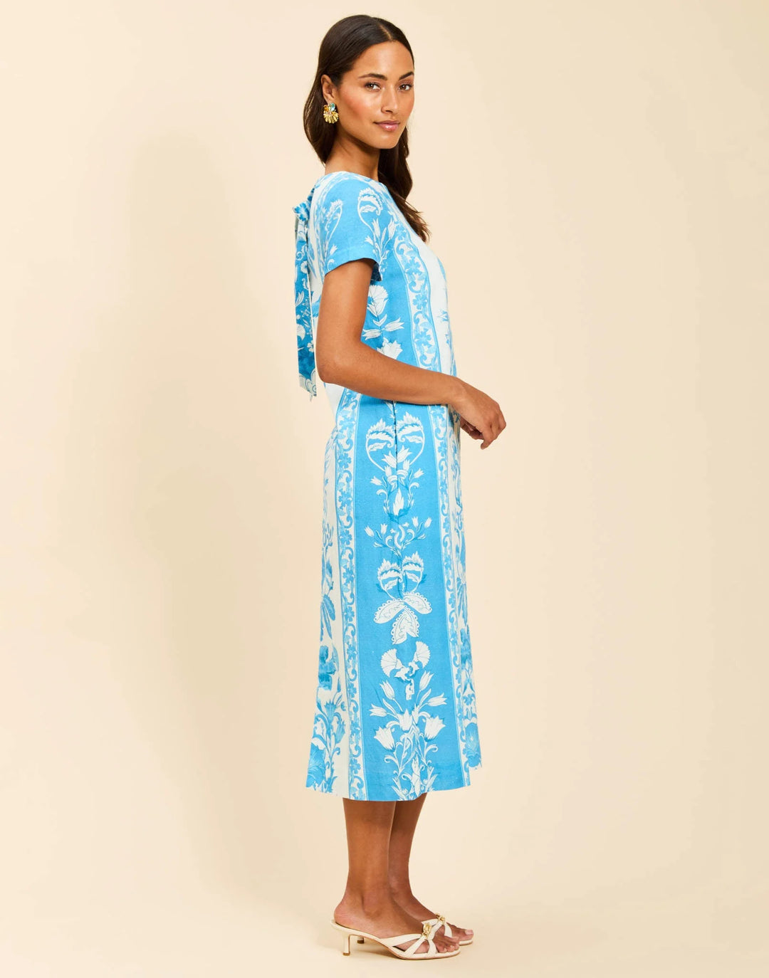 Adria Midi Dress | Florentine Blue - Charlotte's Inc