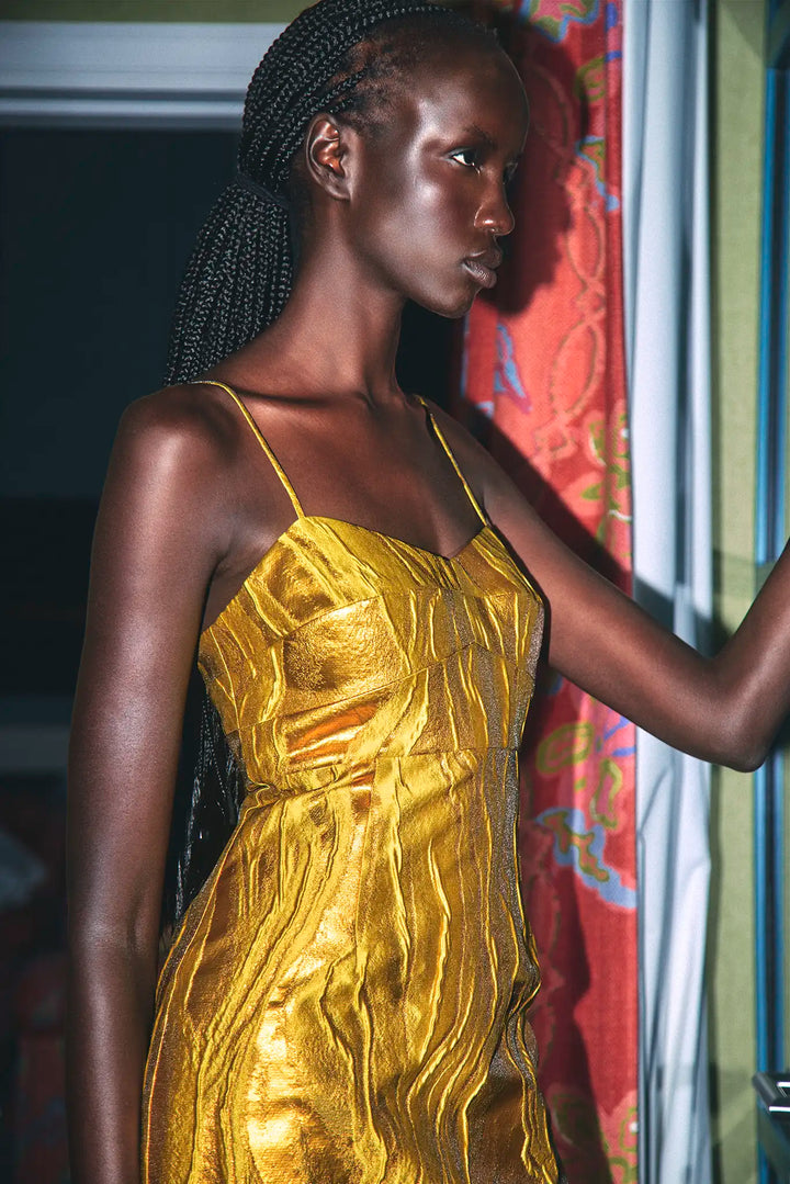 Amal Dress | Gilded Jacquard