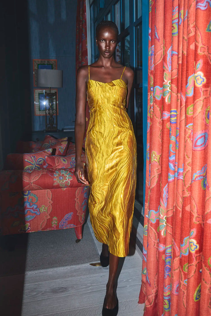 Amal Dress | Gilded Jacquard