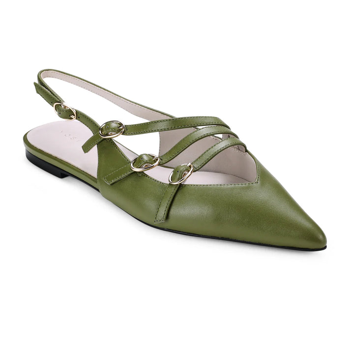 Ava Slingback Flat | Olive