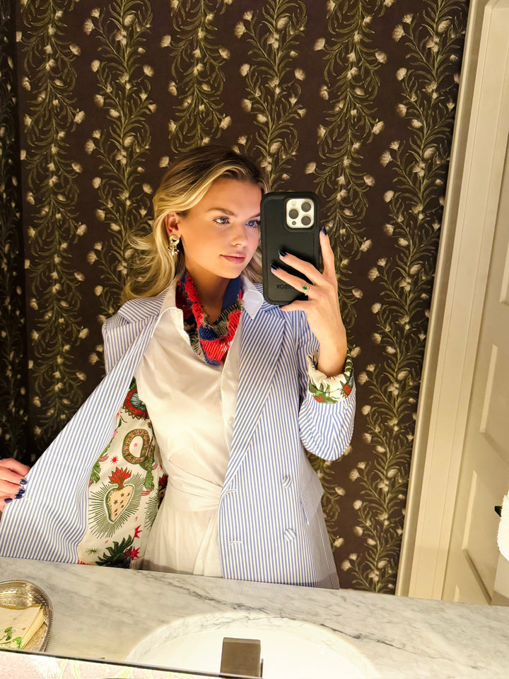 Bristol Blazer | Grapemist Stripe - Charlotte's Inc