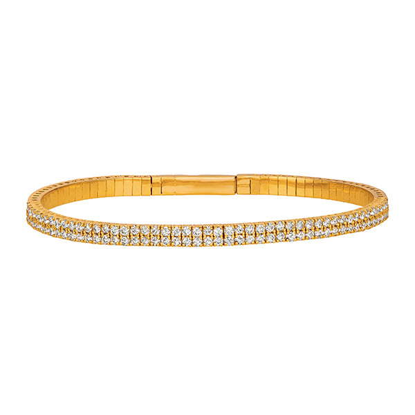 2 Row Diamond Bracelet 14kt 2.01ct Diamond B5873 - Charlotte's Inc