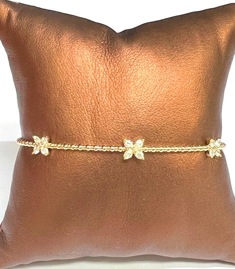 14kt Butterfly Diamond Bangle