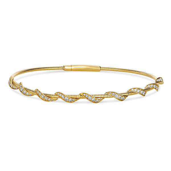 Diamond Twist Bracelet 14kt 0.62 Diamond B6165Y - Charlotte's Inc