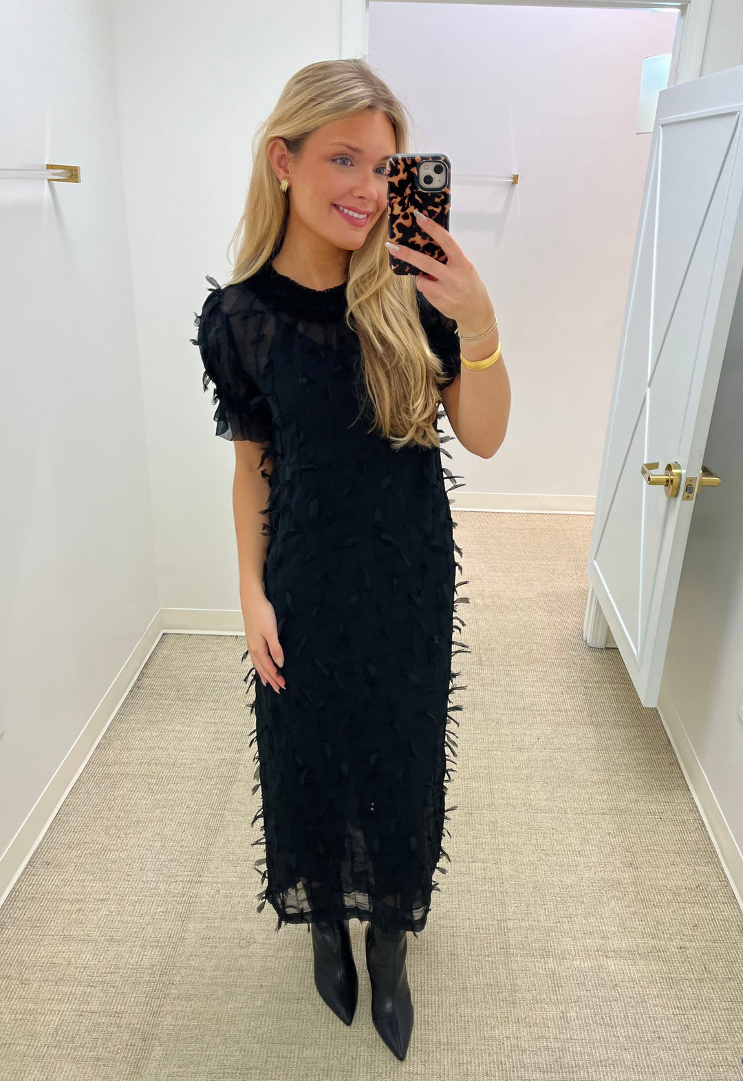 Whitney Dress | Manhattan Chiffon Onyx