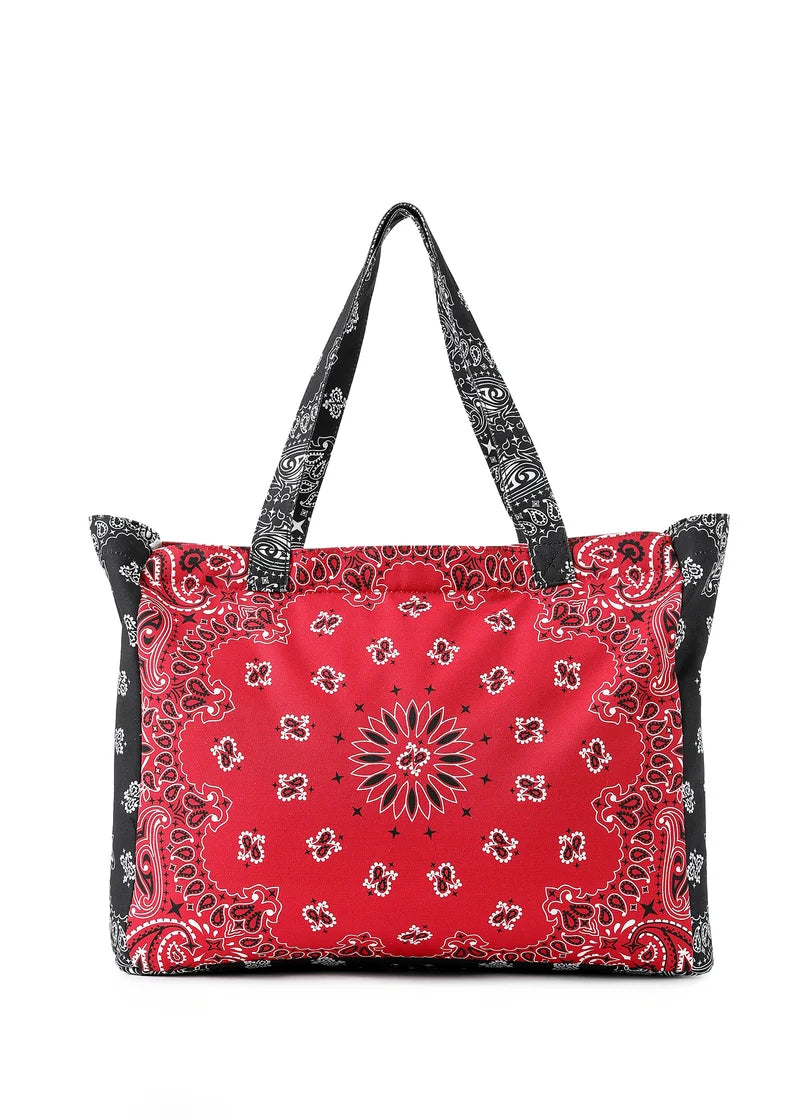Bailey Bandana Tote | Red/Black