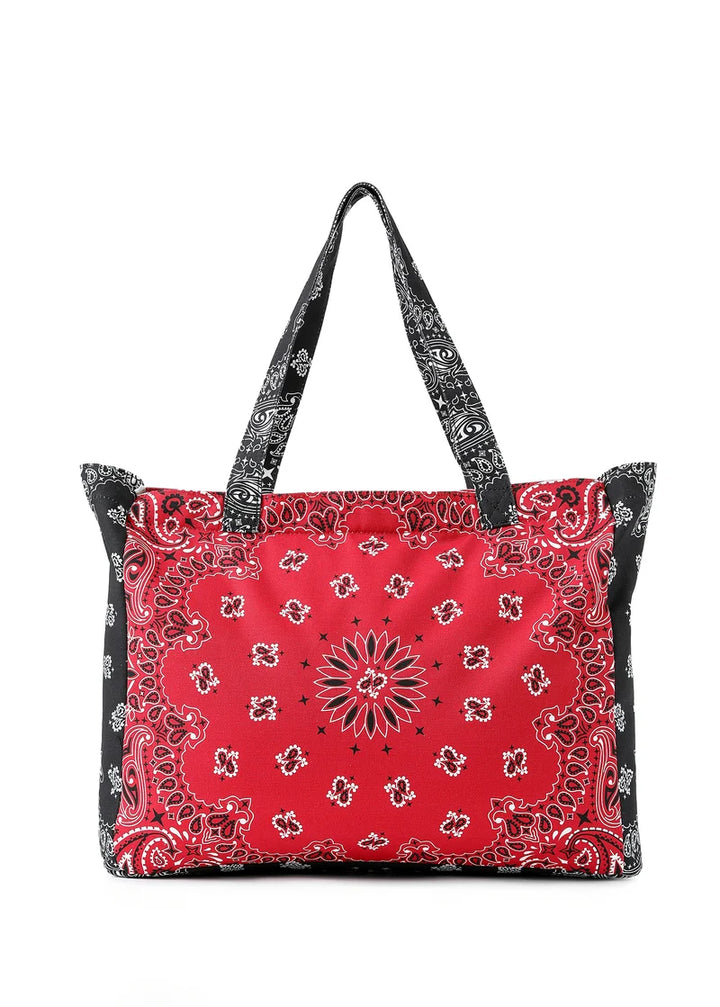 Bailey Bandana Tote | Red/Black