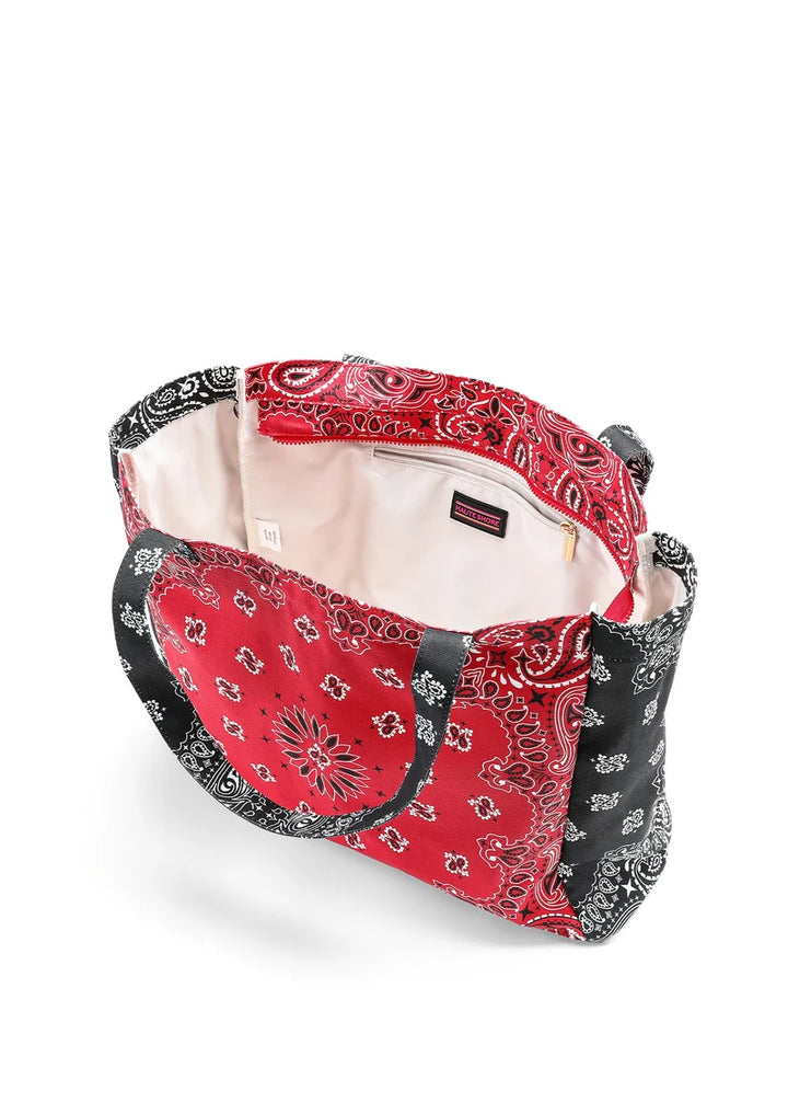 Bailey Bandana Tote | Red/Black