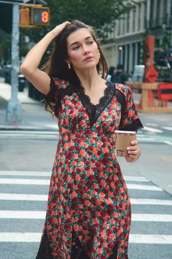Vela Dress | Crimson Blossom