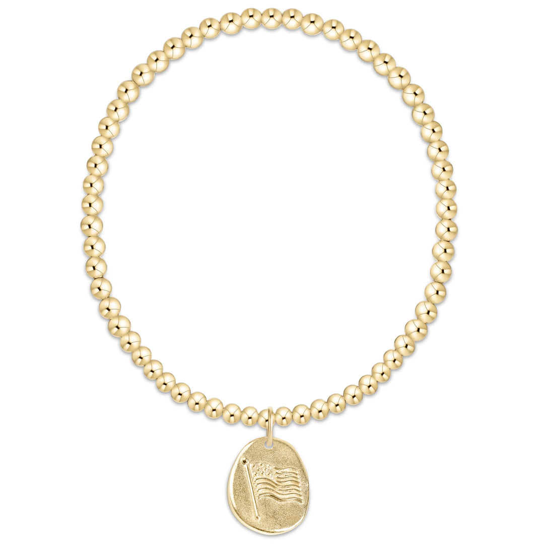 Classic Gold 3mm Bracelet | Inspire America Gold Disc