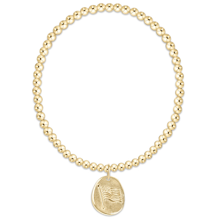 Classic Gold 3mm Bracelet | Inspire America Gold Disc