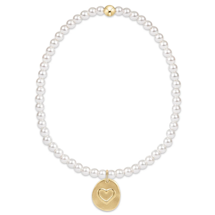 Classic Pearl Bead Bracelet with Charm | +Sizes