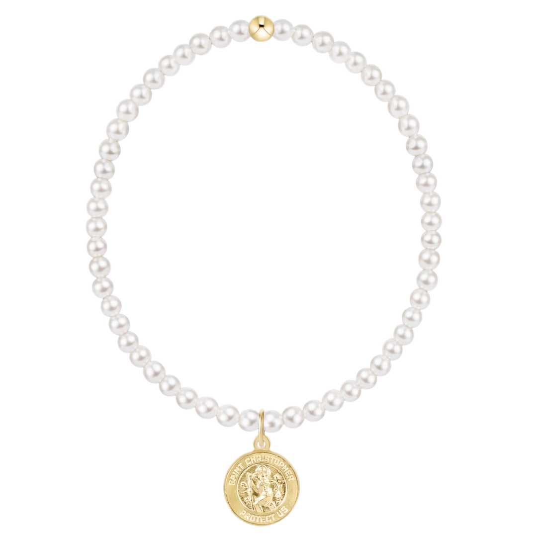 Classic Bead Bracelet - Protection Gold Disc | +Sizes