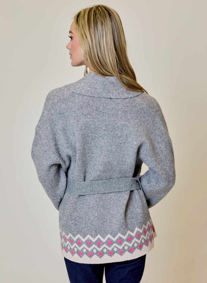 Long Sleeve Jacquard Tie Cardigan | Airstream