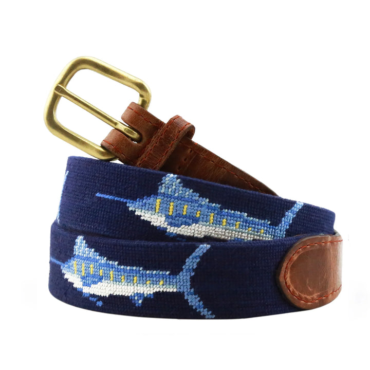 Billfish Needlepoint Belt