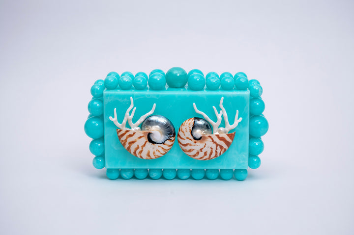 Turquoise Nautilus Purse
