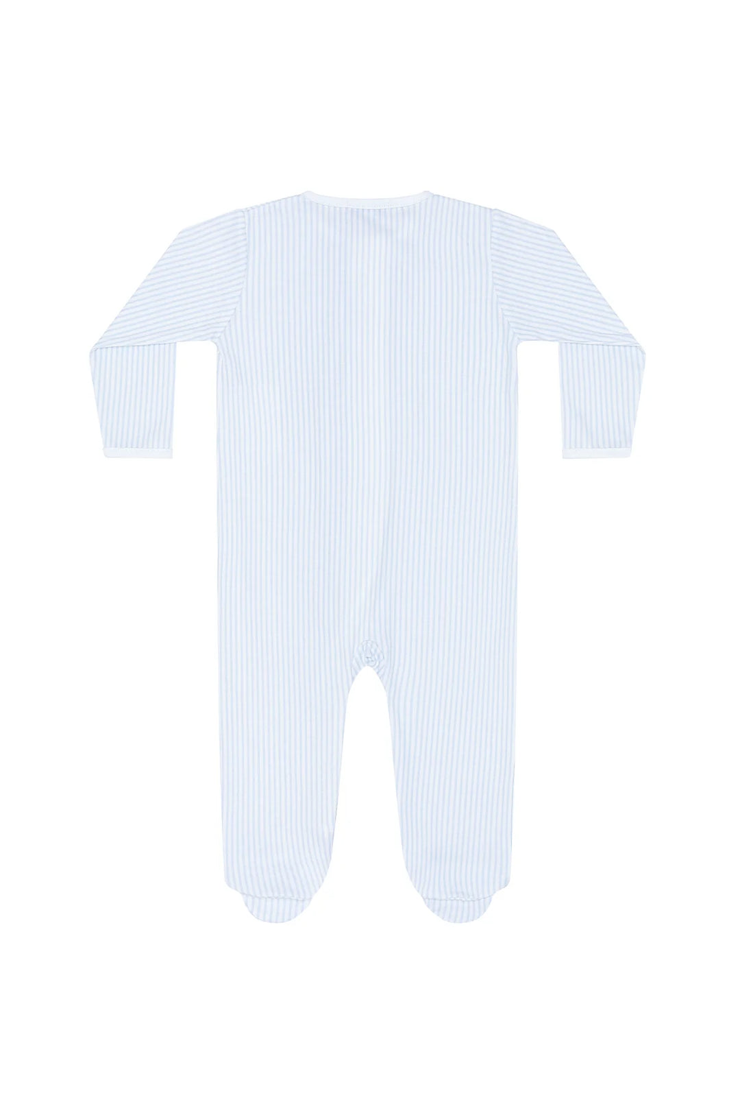 Classic Stripes Zipper Footie | Blue
