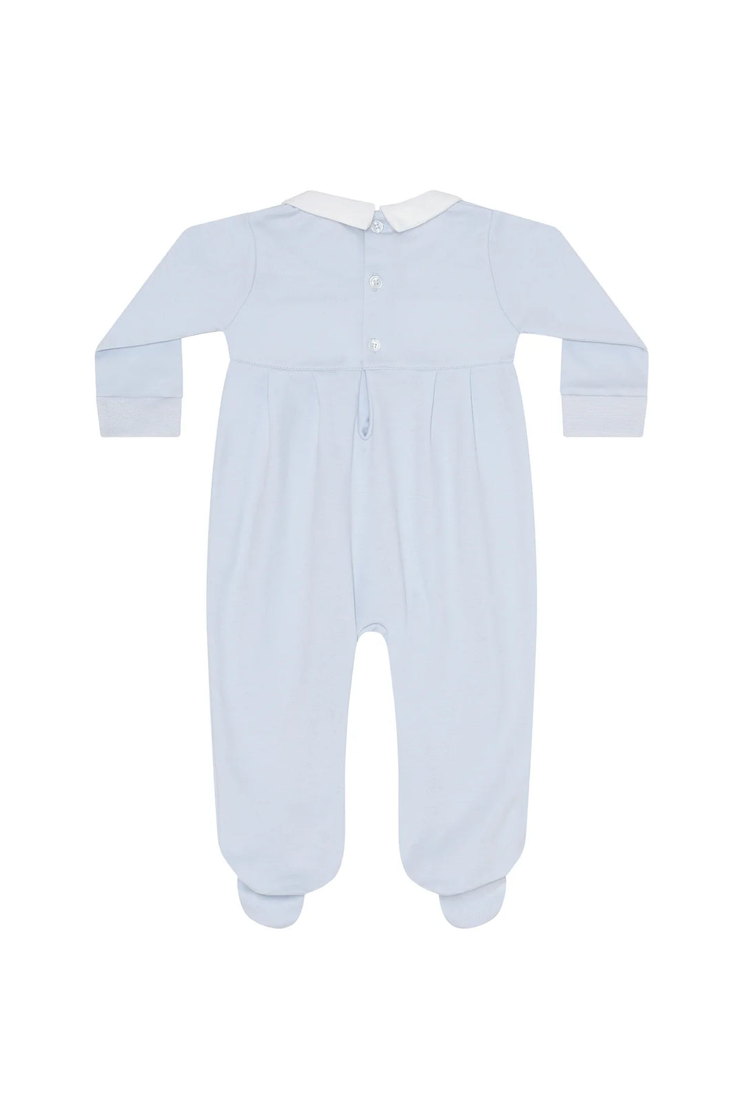 Pumpkin Patch Embroidered Footie | Blue