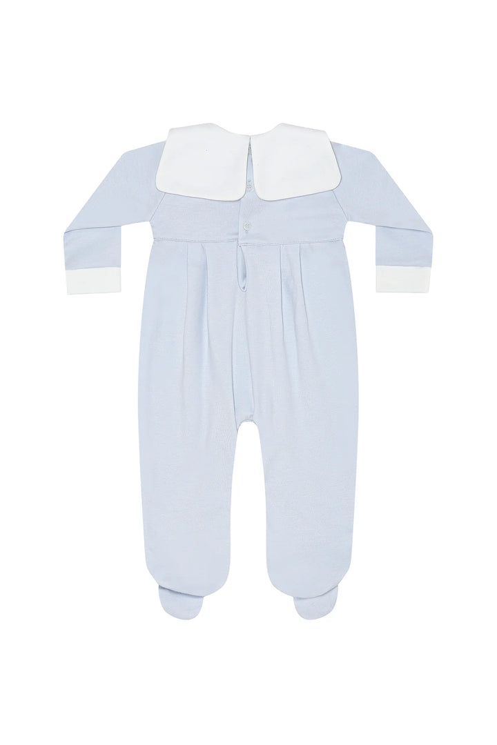 Embroidered Footie | Blue Rocking Horse