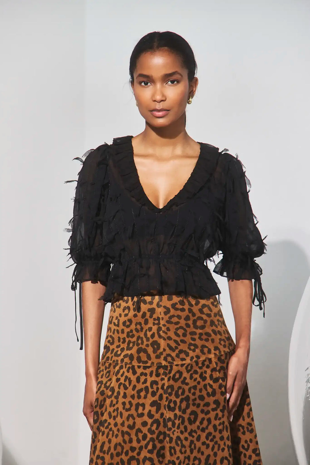 Bridges Top | Manhattan Chiffon Onyx