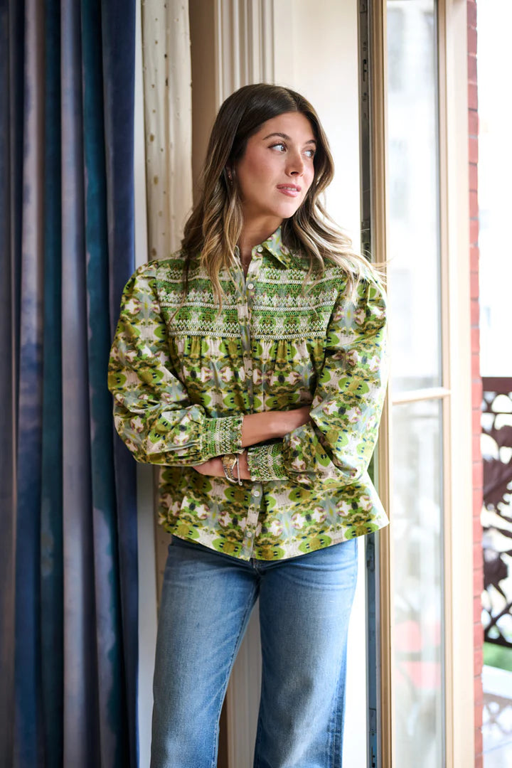 Penelope Smocked Blouse | Camo