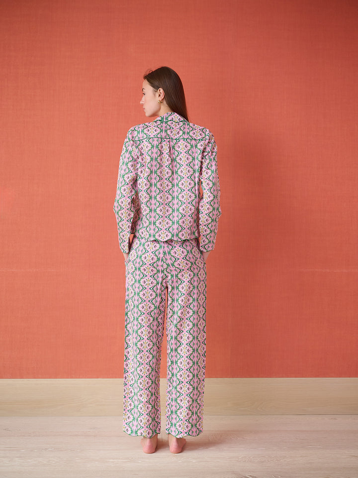Scalloped Pajama Set Long | Garland Grove