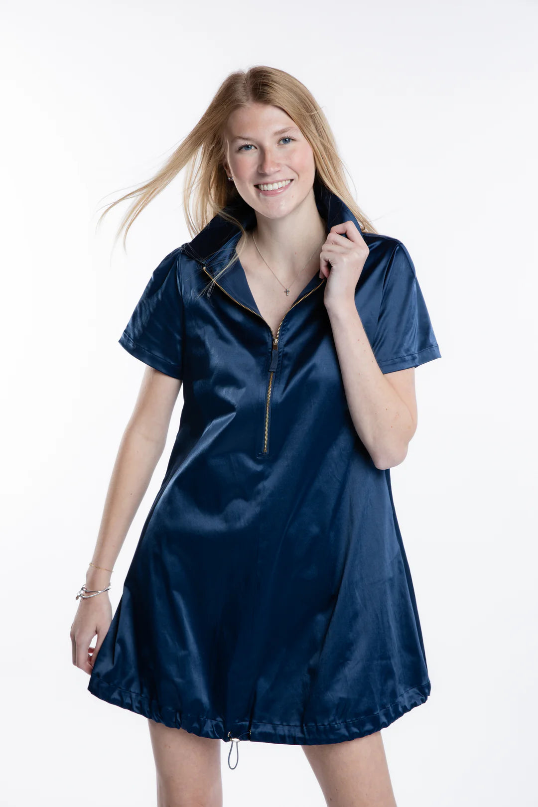 The Lee Polo Dress | Navy - Charlotte's Inc