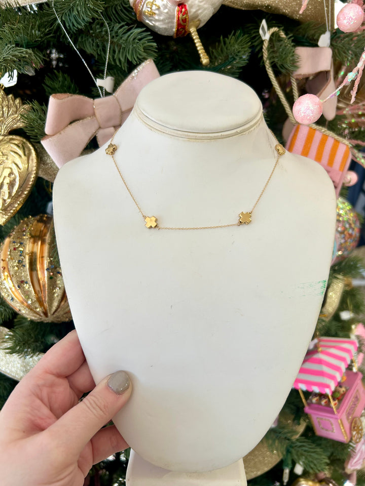 Enewton 15" Choker Simplicity Chain Signature Gold Cross