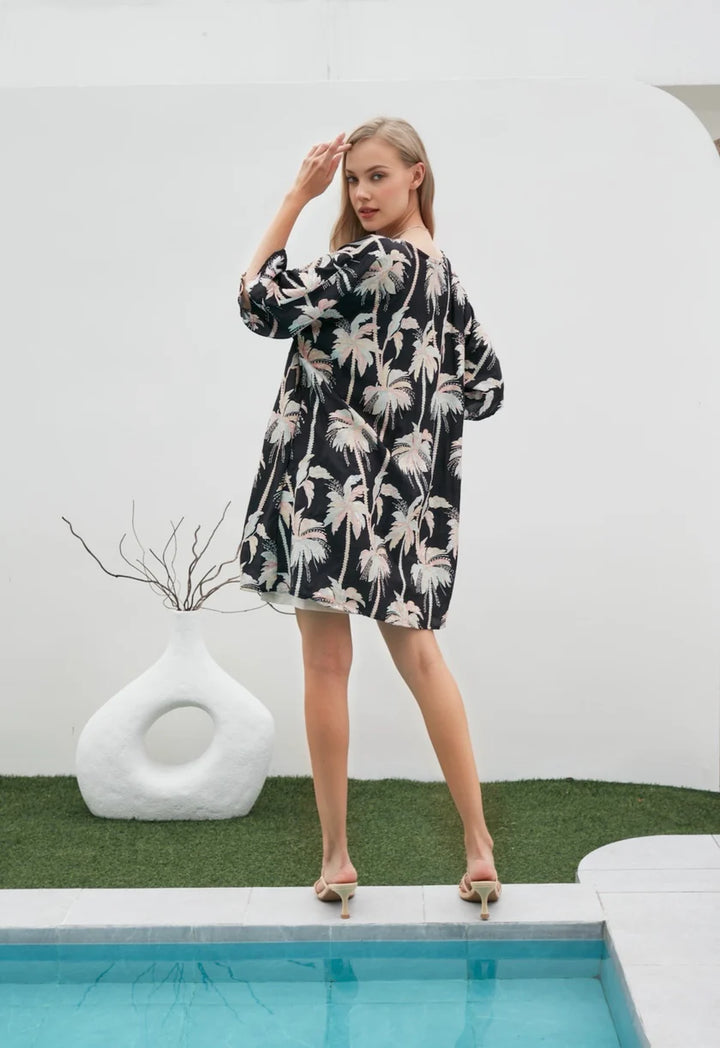 Palm Paradise Dress | Black
