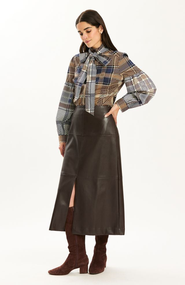 Georgia Cotton Plaid Shirt | Multi
